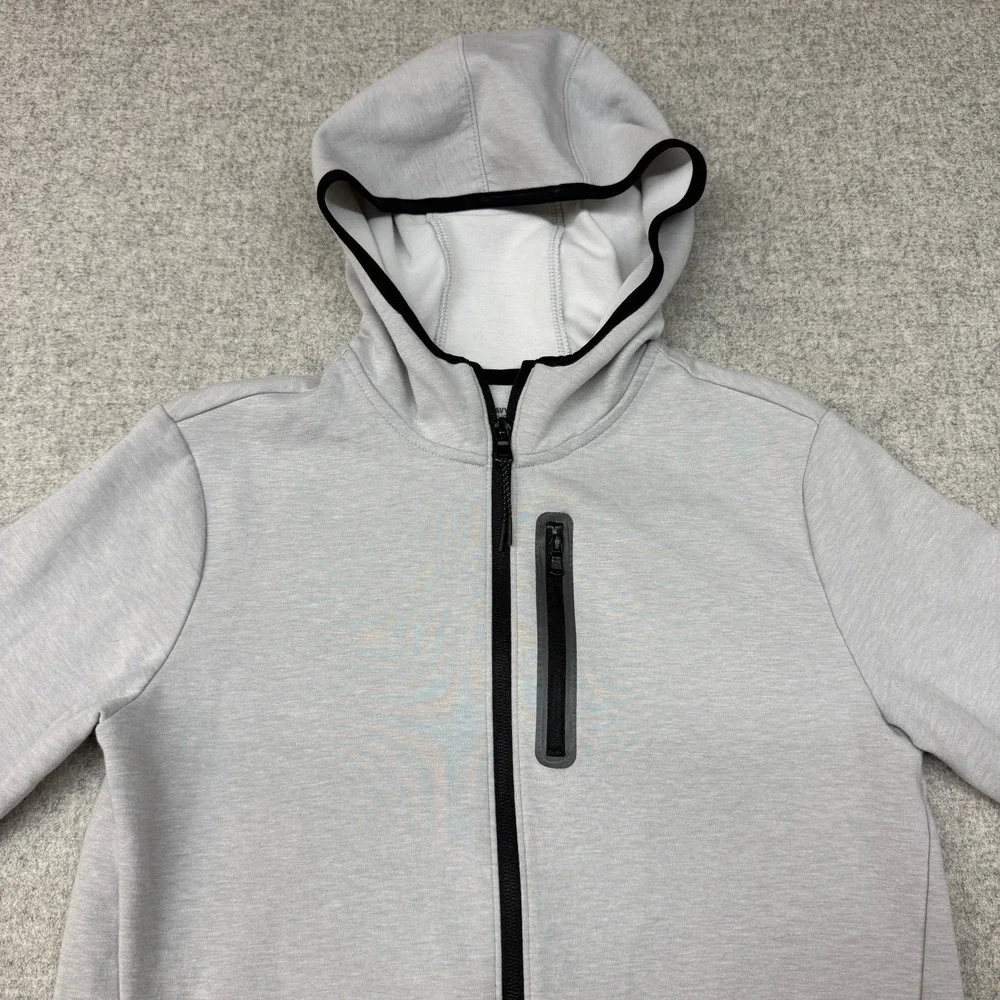 Old Navy Active Dynamic Fleece Hoodie Size XL 14-16 Gray Full Zip Tech Sweater